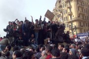 Demonstrators in Tahrir square