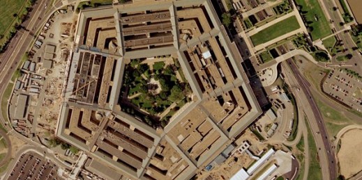 Aerial view of the Pentagon (public domain photo by the United States Geological Survey).