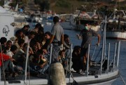 Migrants arriving on the island of Lampedusa, Italy, Aug. 2007 (photo by Flickr user No Border Network licensed under the Creative Commons Attribution 2.0 Generic license).