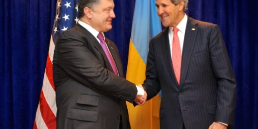 U.S. Secretary of State John Kerry and Ukrainian President Petro Poroshenko, Warsaw, Poland, June 4, 2014 (State Department photo).