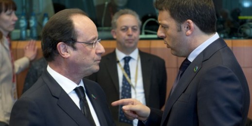 French President Francois Hollande and Italian Prime Minister Matteo Renzi, Brussels, Belgium, April 2, 2014 (Photo from the website of the Italian President).
