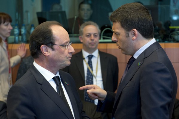 French President Francois Hollande and Italian Prime Minister Matteo Renzi, Brussels, Belgium, April 2, 2014 (Photo from the website of the Italian President).