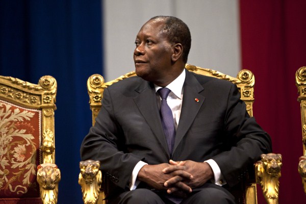 Cote d’Ivoire President Alassane Ouattara in Paris, Jan. 27, 2012 (AP photo by Thibault Camus).