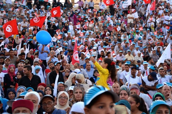 The Islamist Ennahda party holds a large rally in the Mediterranean port city of Sfax in southeast Tunisia, Oct. 2014 (Atlantic Council photo).