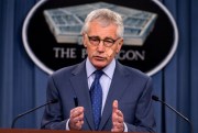 Defense Secretary Chuck Hagel speaks during a news conference at the Pentagon, Nov. 14, 2014 (AP photo by Evan Vucci).