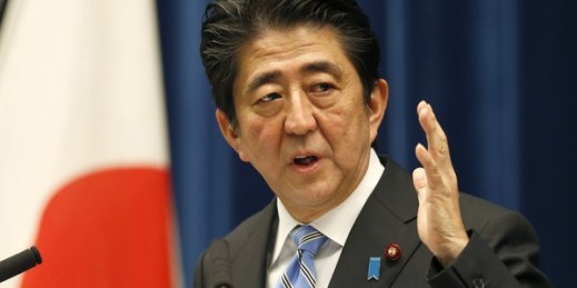 Japanese Prime Minister Shinzo Abe calls a snap election for December during a press conference at his official residence in Tokyo, Nov. 18, 2014 (AP photo by Shizuo Kambayashi).
