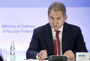 Russian Defense Minister Sergei Shoigu listens during a security conference in Moscow, Russia, May 23, 2014 (AP photo by Pavel Golovkin).