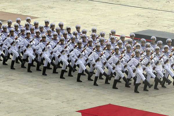 Vietnam People’s Navy honor guard at the ASEAN defense ministers meeting, Hanoi, Vietnam, Oct. 12, 2010 (U.S. Air Force photo by Master Sgt. Jerry Morrison).
