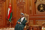 Oman’s Sultan Qaboos at Bait al-Baraka in Muscat, Oman, May 21, 2013 (AP Photo/Jim Young, Pool).