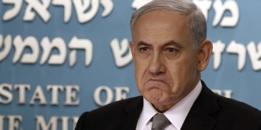 Israeli Prime Minister Benjamin Netanyahu during a press conference in Jerusalem, Dec. 2, 2014 (AP photo by Gali Tibbon).