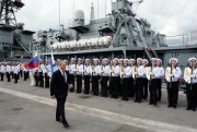 Russian President Vladimir Putin visits the anti-submarine ship Vice Admiral Kulakov, Novorossiysk, Russia, Sept. 23, 2014 (photo from the Russian Presidential Press and Information Office).