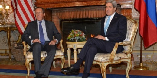 U.S. Secretary of State John Kerry meets with Russian Foreign Minister Sergey Lavrov at the U.S. Ambassador’s residence in Rome, Italy, Dec. 14, 2014 (State Department photo).