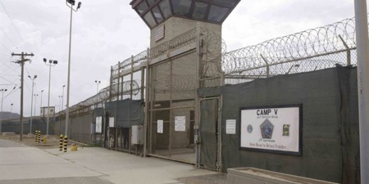 The entrance to Camp 5 and Camp 6 at the U.S. military’s Guantanamo Bay detention center, which President Barack Obama has pledged to close amid opposition in Congress, Guantanamo Bay Naval Base, Cuba, June 7, 2014 (AP photo by Ben Fox).