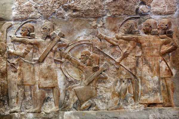 Bas-relief inscriptions at the Iraqi National Museum in Baghdad, Sept. 15, 2014 (AP photo by Hadi Mizban).