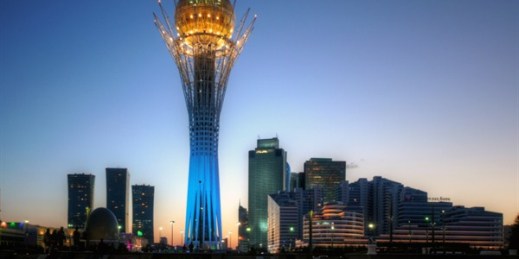 Bayterek Tower, Astana, Kazakhstan, June 7, 2012 (photo by Flickr user Mariusz Kluzniak licensed under the Creative Commons Attribution-NonCommercial-NoDerivs 2.0 Generic license).