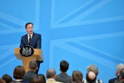 U.K. Prime Minister David Cameron during a speech, London, U.K., May 21, 2015 (U.K. government photo by Arron Hoare).