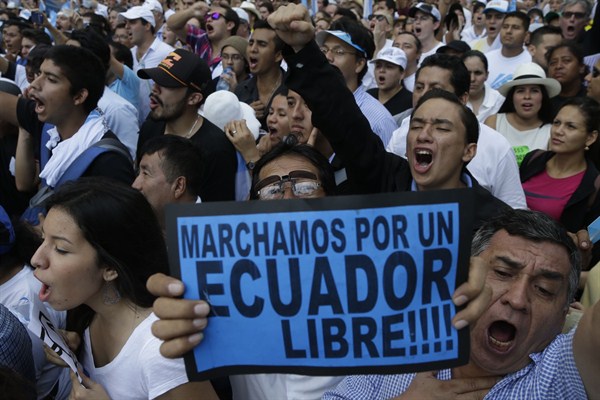 Mass Protests Challenge Correa’s ‘Citizens’ Revolution’ in Ecuador