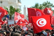 Protestors gather during an anti-extremism march, Tunis, Tunisia, March 29, 2015 (AP photo by Hichem Jouini).