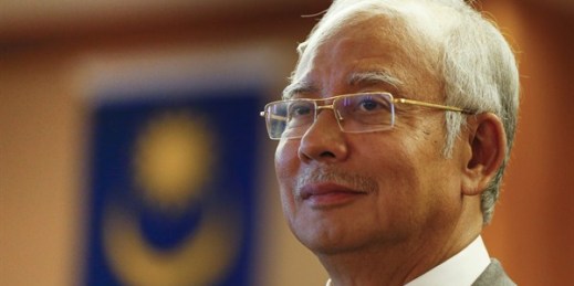 Malaysian Prime Minister Najib Razak at a government event, Putrajaya, Malaysia, July 8, 2015 (AP photo by Vincent Thian).