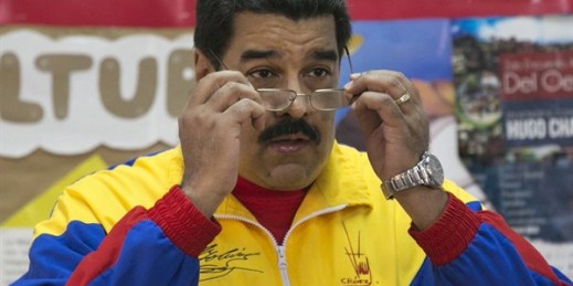 Venezuelan President Nicolas Maduro before casting his ballot in his party's primary elections in Caracas, Venezuela, June 28, 2015 (AP photo by Ariana Cubillos).