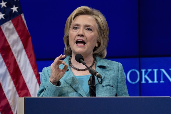 In Iran Speech, Clinton Reveals Her Hawkish Tendencies