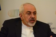 Iranian Foreign Minister Mohammad Javad Zarif at a breakfast conference, Madrid, Spain, April 14, 2015 (Casa de America photo).