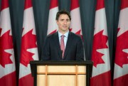 Prime Minister-designate Justin Trudeau at his first official news conference, Ottawa, Oct. 20, 2015 (Adrian Wyld/The Canadian Press via AP).