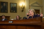 Former Secretary of State Hillary Rodham Clinton testifies before the House Benghazi Committee in Washington, Oct. 22, 2015 (AP photo by Evan Vucci).