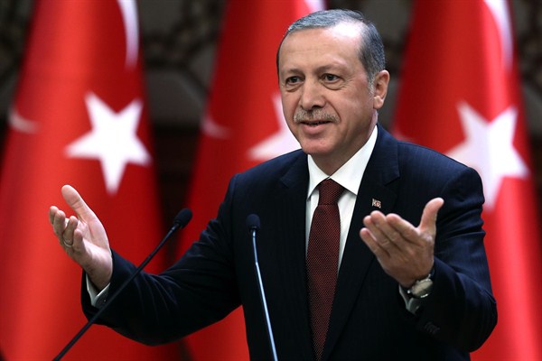 Turkish President Recep Tayyip Erdogan at a meeting at his palace, Ankara, Turkey, Dec. 9, 2015 (AP photo by Yasin Bulbul, Presidential Press Service).