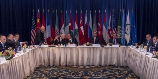 Representatives at the meeting of the International Syria Support Group, New York, Dec. 18, 2015 (U.N. photo by Cia Pak).