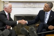 President Barack Obama and Australian Prime Minister Malcolm Turnbull at the White House, Washington, Jan. 19, 2016 (AP photo by Carolyn Kaster).