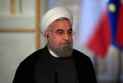 Iranian President Hassan Rouhani at a press conference at the Elysee Palace, Paris, Jan. 28, 2016 (AP photo by Thibault Camus).