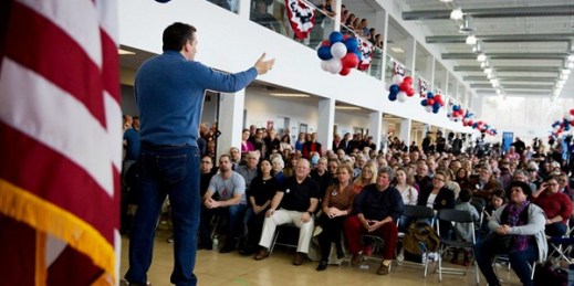 Republican presidential candidate Ted Cruz during a campaign event, Portsmouth, N.H., Feb. 4, 2016, (AP photo by David Goldman).