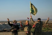 Syrian Kurdish fighters of the People’s Protection Units (YPG) in the village of Esme near Aleppo, Syria, Feb. 22, 2015 (AP photo by Mursel Coban).