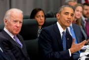 President Barack Obama, Vice President Joe Biden and National Security Adviser Susan Rice during a meeting with Chinese President Xi Jinping at the Nuclear Security Summit, Washington, March 31, 2016 (AP photo by Jacquelyn Martin).