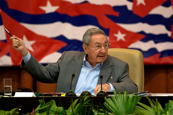Cuban President Raul Castro at the Seventh Congress of the Cuban Communist Party, Havana, April 18, 2016 (AP photo by Ismael Francisco).