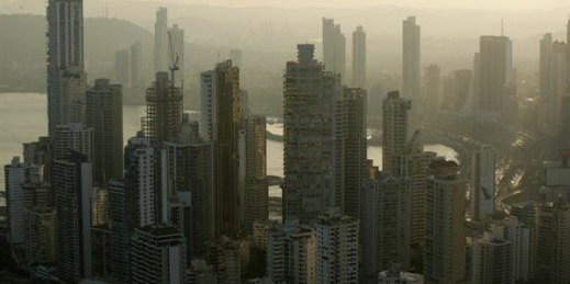 The Panama City skyline, Panama, April 4, 2016 (AP photo by Arnulfo Franco).
