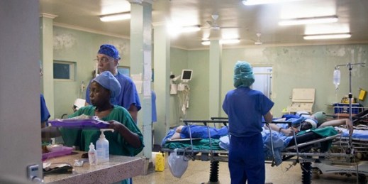 Members of the neurosurgery team at Mulago National Referral Hospital, Kampala, Uganda (AP photo by Rebecca Vassie).