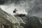 A bulldozer works at the Chuquicamata copper mine in the Atacama desert, Chile, Sept. 25, 2012 (AP photo by Jorge Saenz).