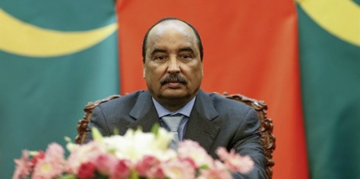 Mauritanian President Mohamed Ould Abdel Aziz during a state visit to China, Sept. 14, 2015, Beijing (AP photo by Lintao Zhang).