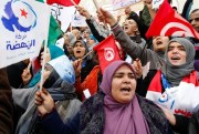 Supporters of the Islamist party Ennahda during a rally in Tunis, Tunisia, Feb. 16, 2013 (AP photo by Amine Landouls).