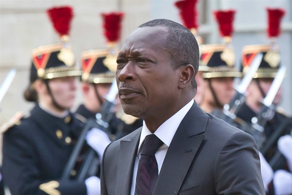 Benin's president, Patrice Talon, at the Elysee Palace, Paris, France, April 26, 2016 (AP photo by Michel Euler).