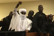 Chad's former dictator, Hissene Habre, during the proceedings of the Extraordinary African Chambers, Dakar, Senegal, May 30, 2016 (AP photo by Carley Petesch).