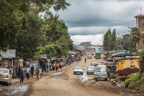 A shopping area in the Kibera slum, Nairobi, Kenya, May 7, 2015 (Flickr photo by Ninara, CC by 2.0).