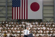 U.S. President Barack Obama at Marine Corps Air Station Iwakuni, Japan, May 27, 2016 (AP photo by Carolyn Kaster).