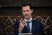 Syrian President Bashar al-Assad addressing the newly-elected parliament, Damascus, June 7, 2016 (Syrian Arab News Agency photo via AP).