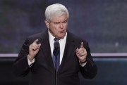 Former House Speaker Newt Gingrich speaks during the third day of the Republican National Convention, Cleveland, July 20, 2016. (AP photo by J. Scott Applewhite).