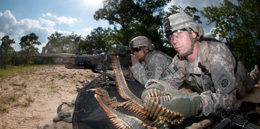 Soldiers during a war-game exercise, Fort Bragg, N.C., May 4, 2011 (U.S. Army photo by Sgt. Mike MacLeod).