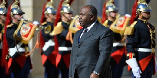 Gabon's president, Ali Bongo, at the Elysee Palace, Paris, France, Sept. 14, 2015 (SIPA photo by Christian Liewig via AP).