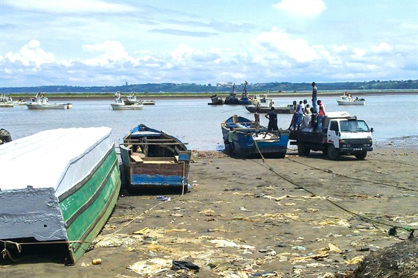 A port in Cabinda province, Angola, Feb. 2, 2014 (photo by Flickr user jbdodane licensed under CC BY-NC 2.0).